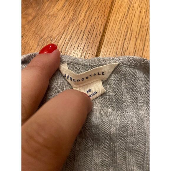 Aeropostale, women's grey open long sleeve cardigan size XS - Picture 4 of 7